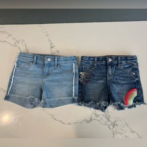 2 pairs of girls Jean shorts size small